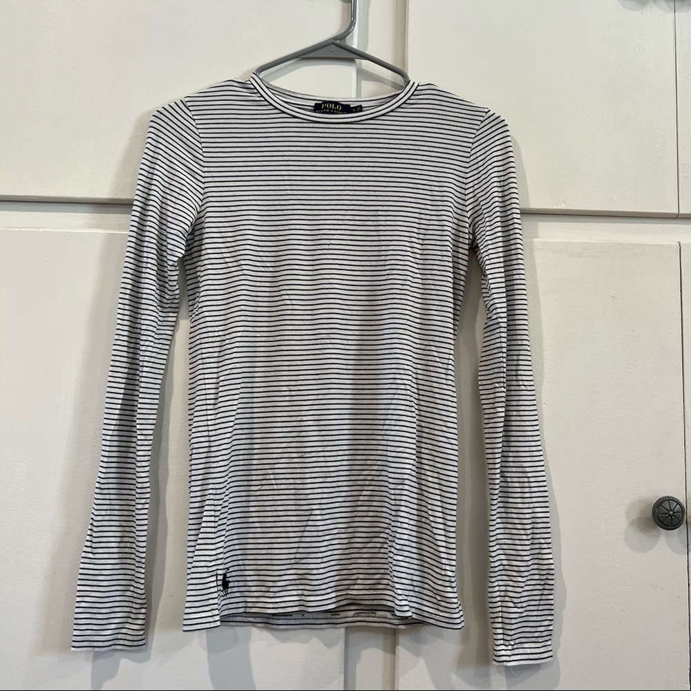 Polo Ralph Lauren b&w striped shirt